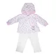 Conjunto de Niña 2 Piezas Bebu / Blanco/Rosado